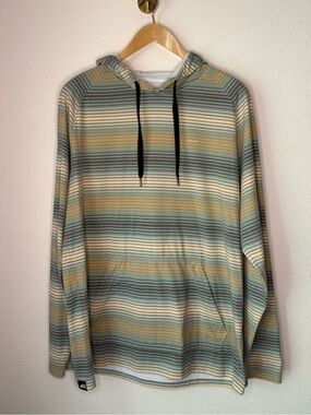 Belong Designs VersaTek Striped Lightweight Hoodie Bamboo Blend Men’s size XL